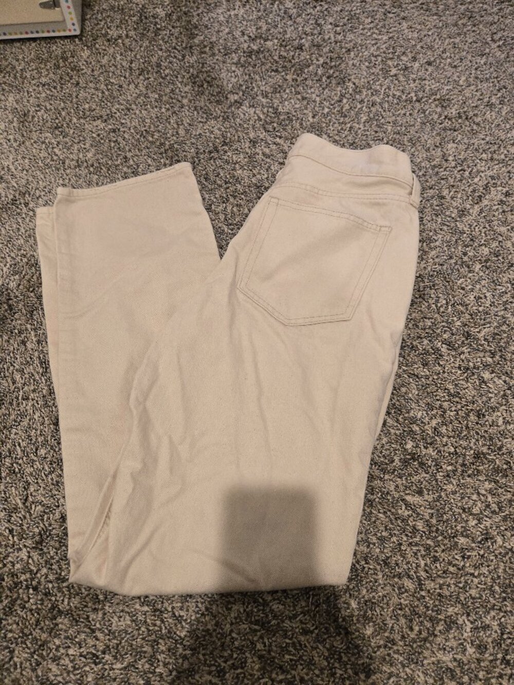 J Crew Full Length 90s Classic Straight High Rise Jeans Ecru 27